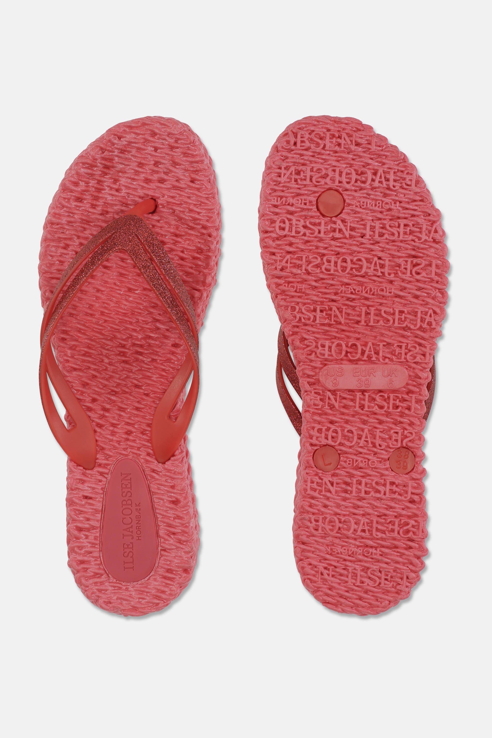 Platform Flip-flops Glitter - Raspberry